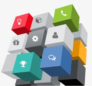 彩色立体图形免抠