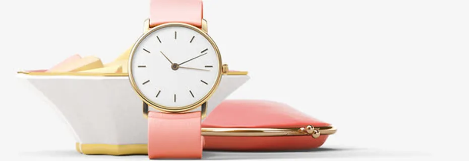 粉红色手表免抠