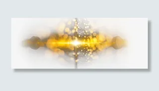 黄色科技光线素材免抠