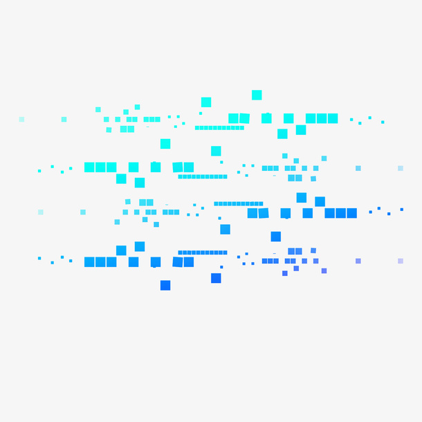 抽象蓝色渐变科技元素免抠