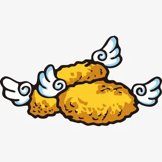 手绘烤鸡翅素材免抠