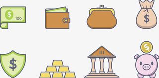 存储金币用品免抠