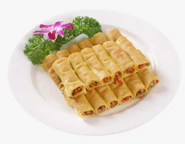 美味的广式早点软煎豆腐卷免抠