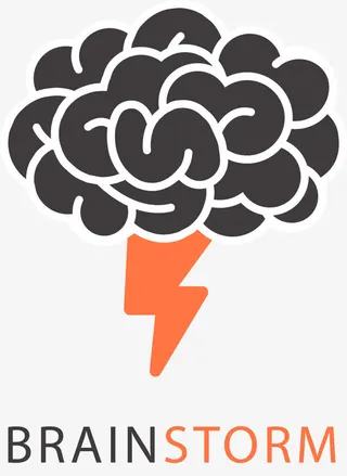 大脑闪电图标免抠