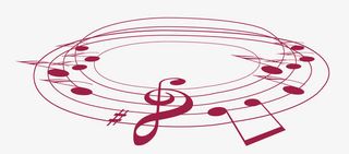 创意圆圈卡通音符免抠