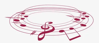 创意圆圈卡通音符免抠