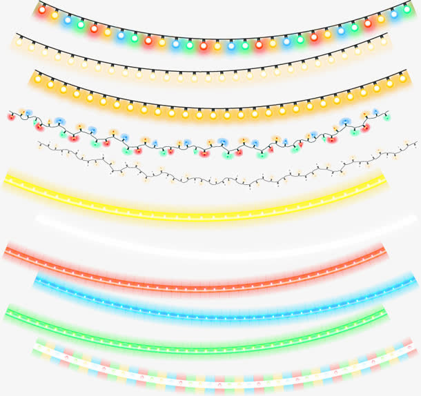 精美节日彩灯串免抠