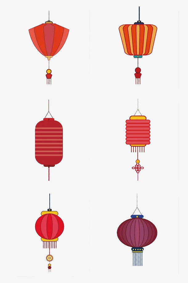 中国风新年装饰元素-灯笼2免抠