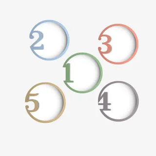 矢量ppt个性123标题底色免抠