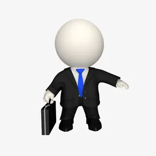 提手箱的小人免抠