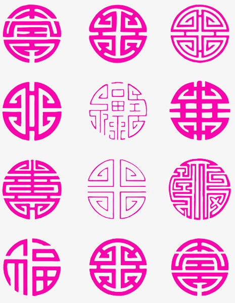中国风圆形装饰免抠