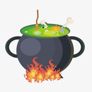 卡通万圣节火堆设计元素免抠