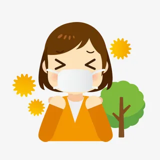 卡通花粉过敏免抠