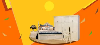 简约家居新年惠促销海报背景素材高清