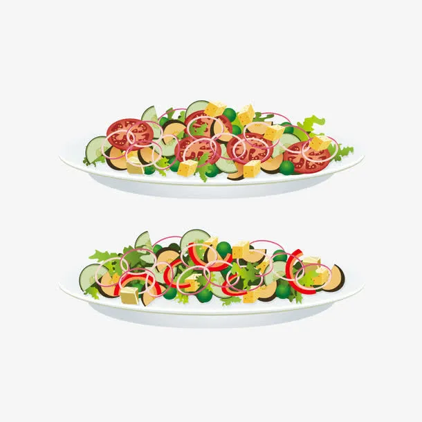 矢量蔬菜沙拉免抠