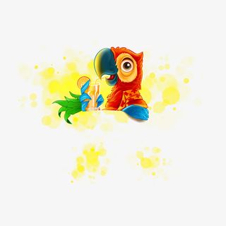 卡通鹦鹉矢量图免抠