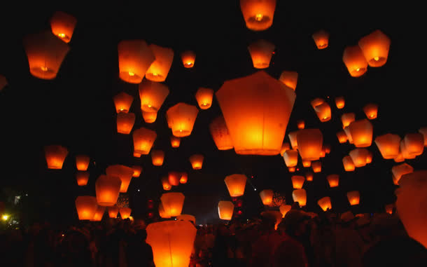 孔明灯心愿祝福祈愿免抠