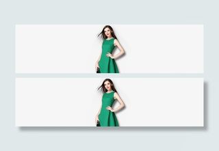 绿色服装模特免抠