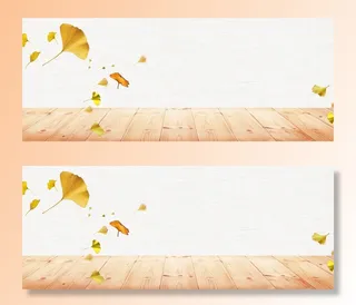 秋季银杏叶飞舞淘宝背景高清文艺清新背景