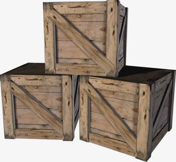 堆积的木箱实物图免抠