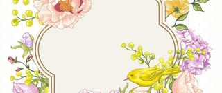 文艺小清新花鸟手绘背景高清