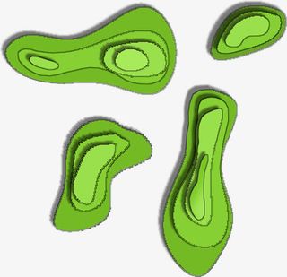 卡通绿色唯美草地免抠