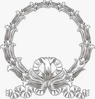 欧式复古花纹边框装饰元素免抠