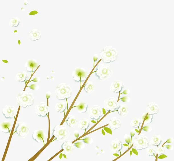 春天浪漫桃花免抠