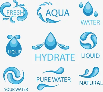 矢量手绘水珠水滴图标免抠