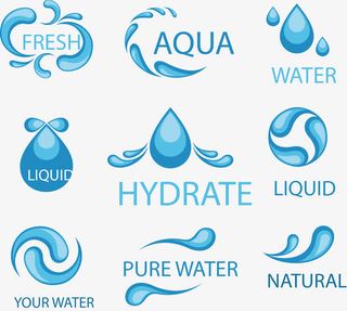 矢量手绘水珠水滴图标免抠