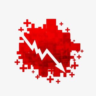 红色手绘十字箭头免抠