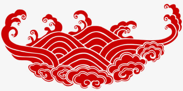 手绘云纹免抠