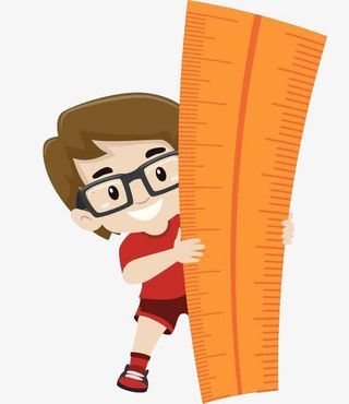 男孩抱尺子免抠