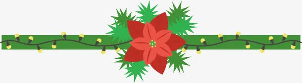 彩灯圣诞节边框免抠