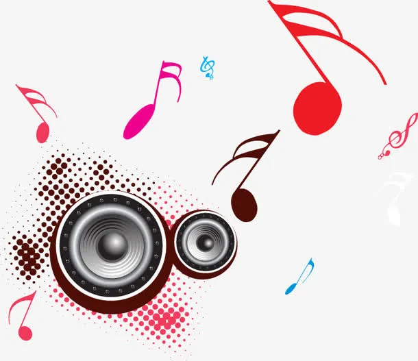 矢量音乐主题喇叭素材免抠