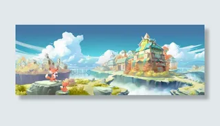 手绘卡通漫画房屋免抠