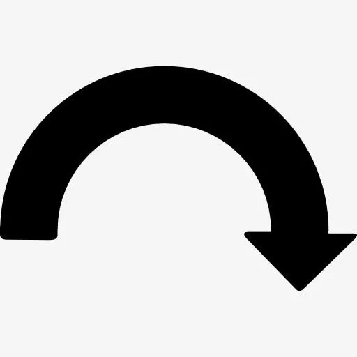 弯曲的箭头图标免抠图标元素