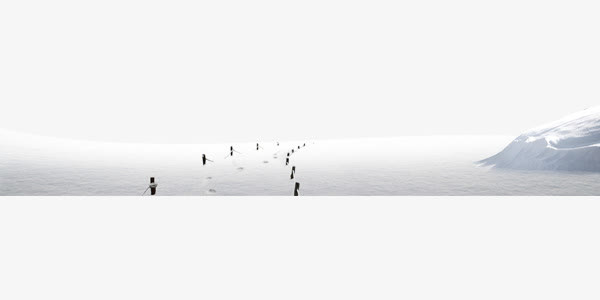 雪地里的脚印免抠