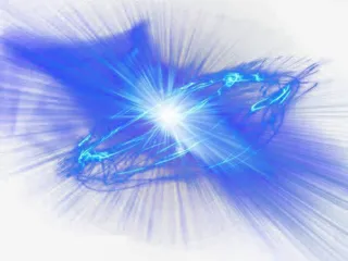 蓝色炫酷放射光线免抠