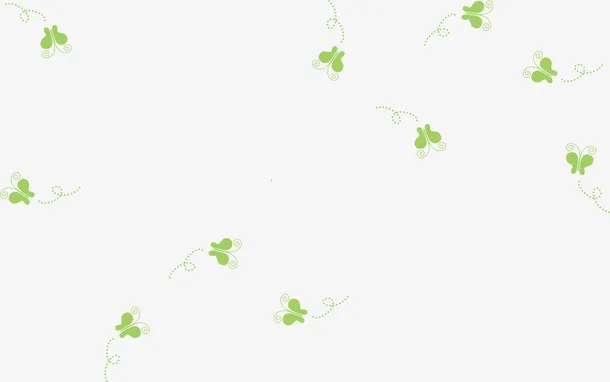 绿色蝴蝶漂浮免抠