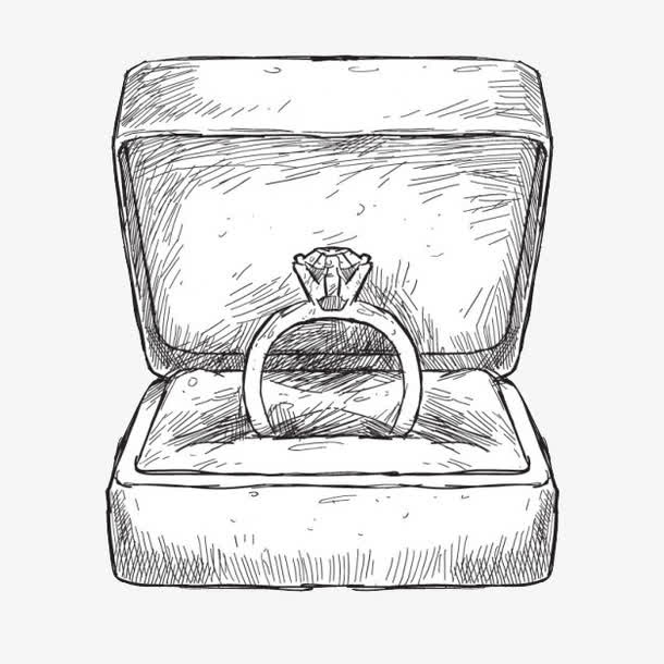 素描钻戒免抠