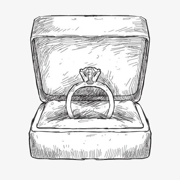 素描钻戒免抠