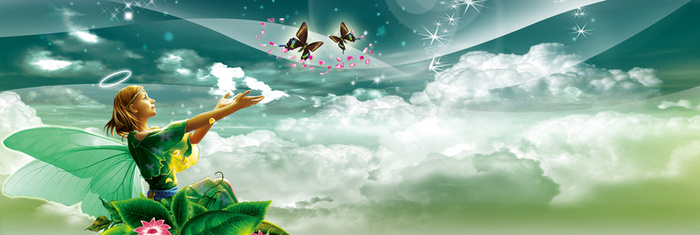 绿色背景 梦幻高清