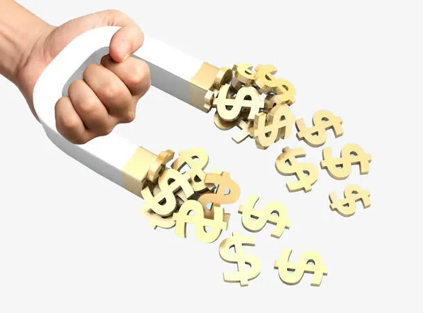 吸金术磁铁吸金免抠