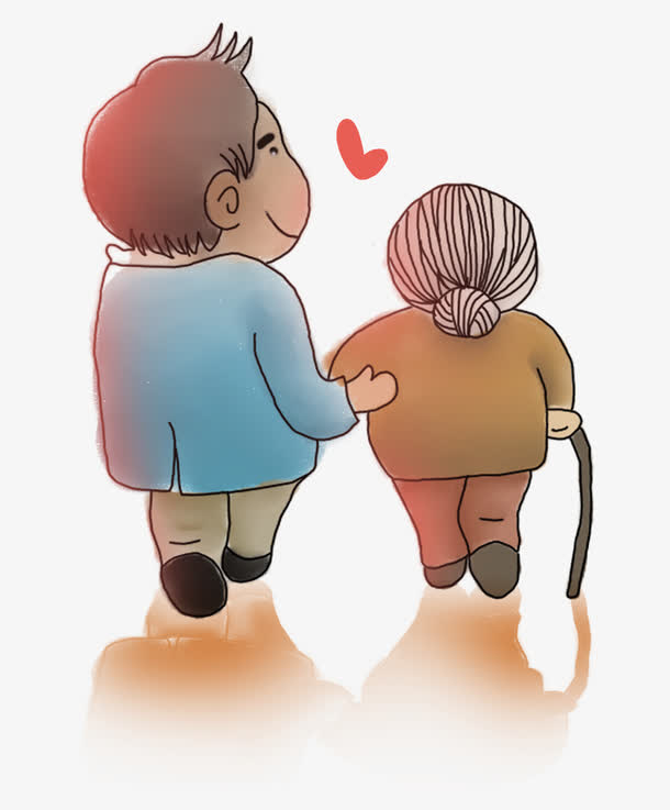 母亲节母子背影免抠