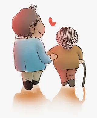 母亲节母子背影免抠