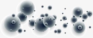 光泽青色玻璃球免抠