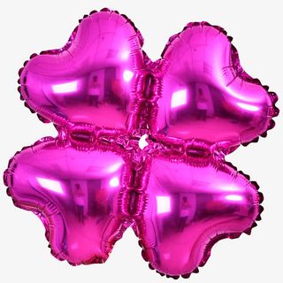 四叶草花瓣铝膜气球免抠