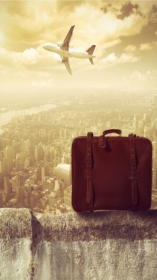 飞机下的城市H5素材背景高清