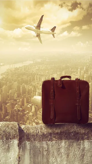 飞机下的城市H5素材背景高清